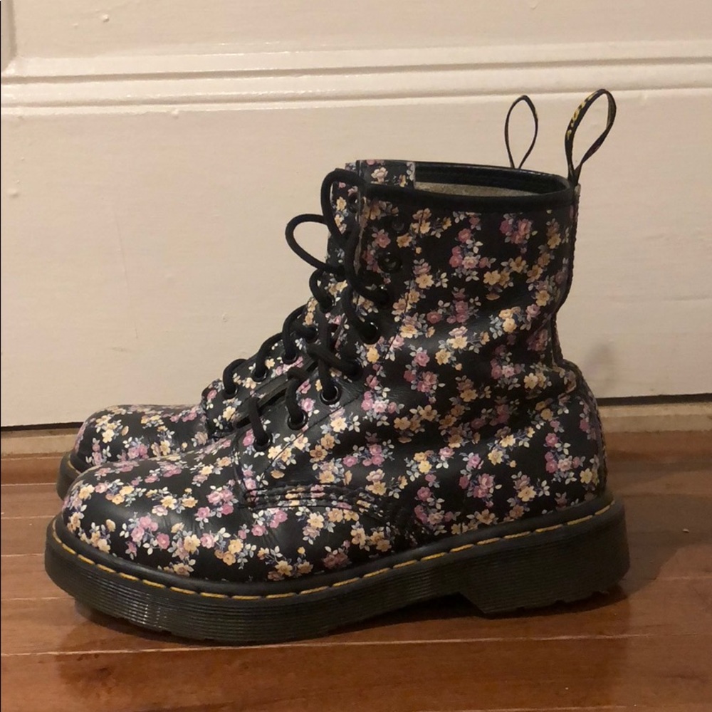 Cute floral doc marten boots
